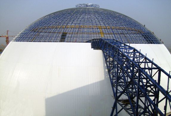 dome coal storage shed