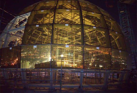 glass dome roof