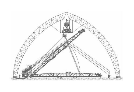 space frame coal shed