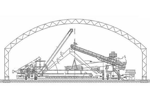 Long Span dry bulk shed