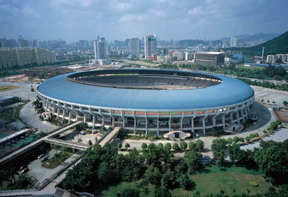 space frame stadium structure