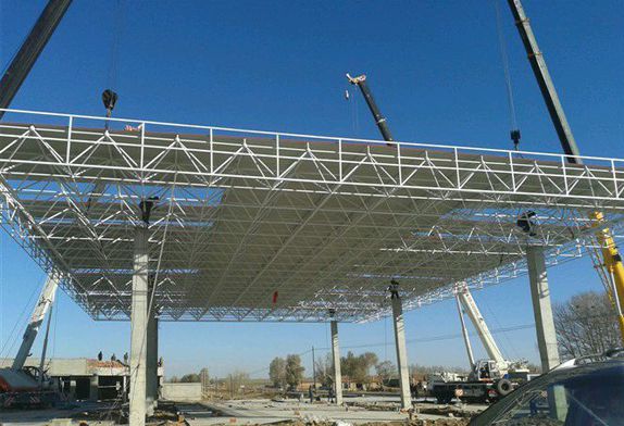 gas station space frame