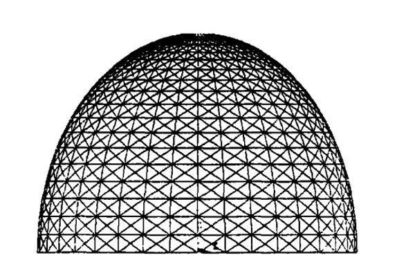 Dome space frame structure schematic