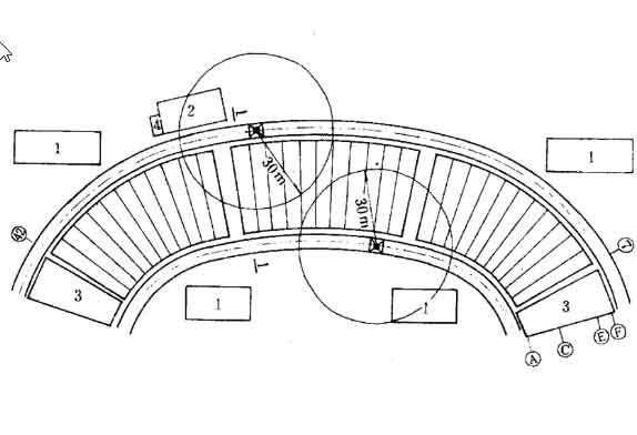 The floor plan of the installation stage of the cantilevered steel structure