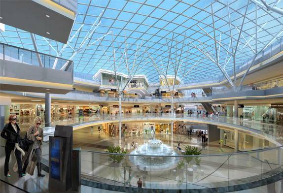 shopping center glass dome roof