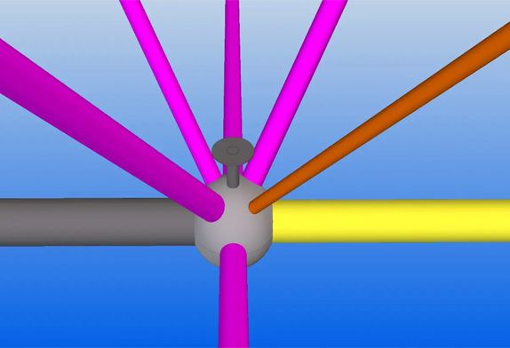 Welding the hollow ball node