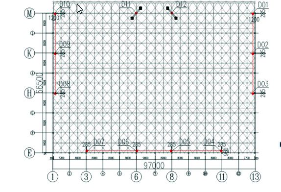 Hangar roof second lifting point layout