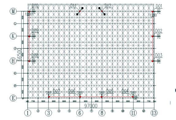 Hangar roof first lifting point floor plan