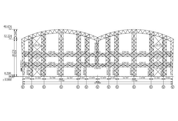 Elevation of gable wall 