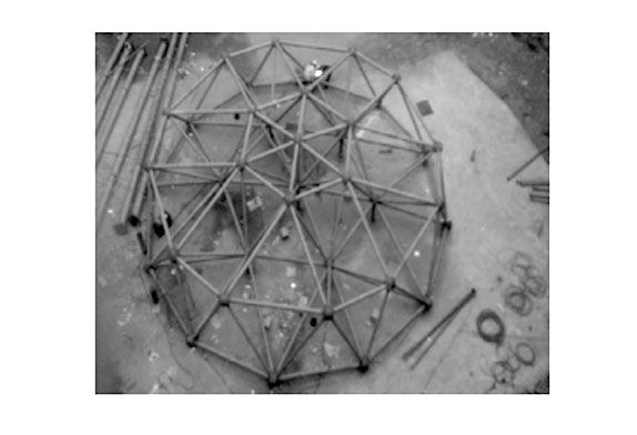 Welding of space frame dome