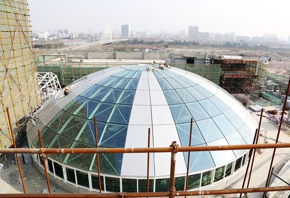 dome glass roof