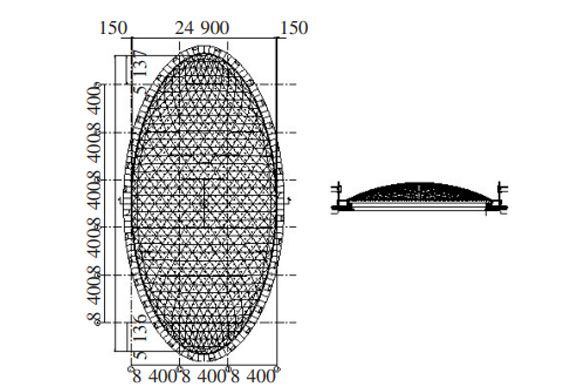  Example of plane section of lighting roof (1# Lighting roof)