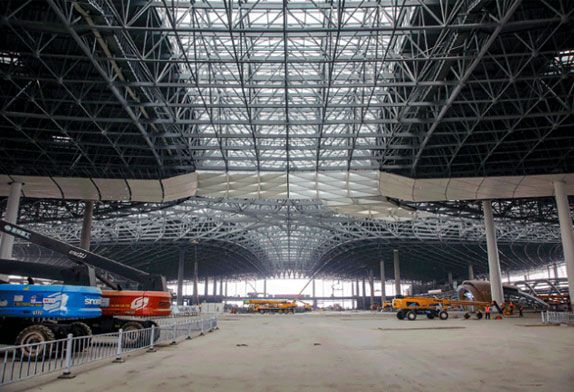 space frame roof structure