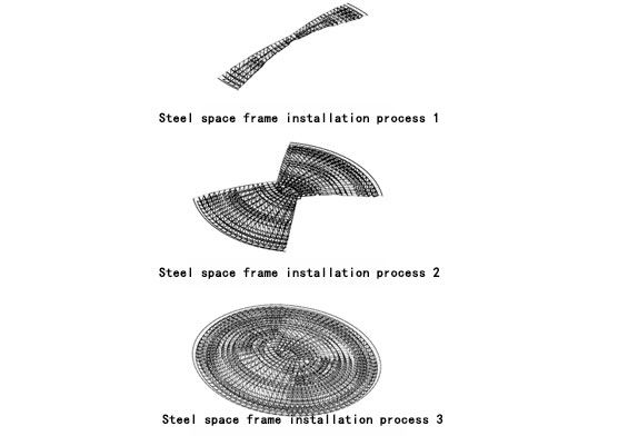 Steel space frame installation
