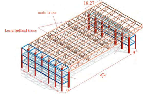 Local steel structure effect diagram of scheme 1