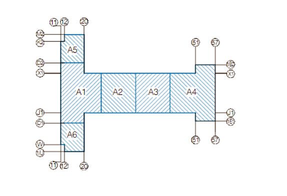 Partition layout of steel structure