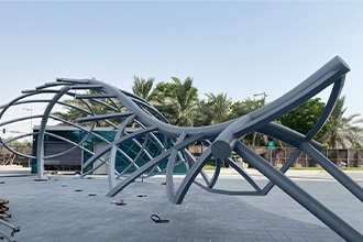 Shaped steel structure