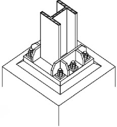 Exposed column foot nodes