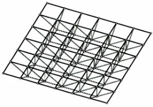 Two-way orthogonal regular space frame structure