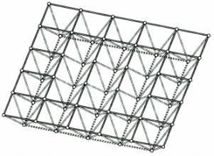 Single-direction zigzag space frame structure