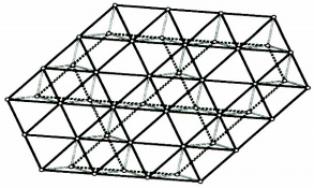 Hollow triangular space frame structure