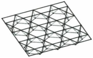 Honeycomb triangular space frame structure