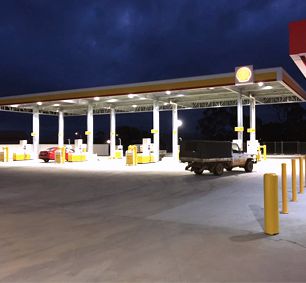 Light Steel Structure Canopy Gas Fuel Station in Australia