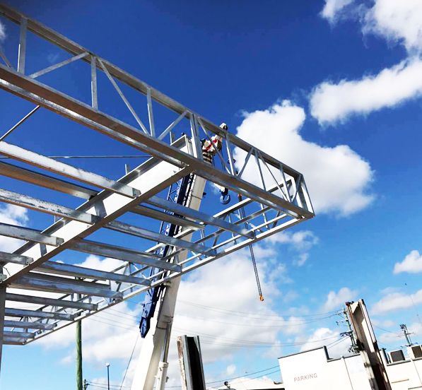 Australia Bolt Joint Modular Building Gas Station Canopy