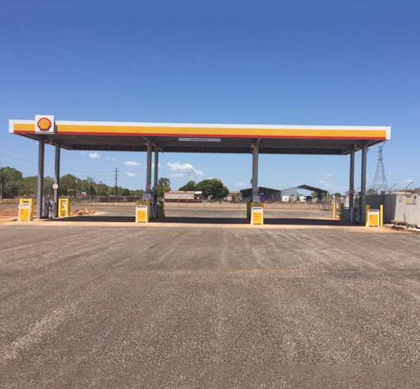 Australian Shell Steel Structure Gas Station Canopy