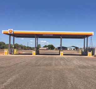 Australian Shell Steel Structure Gas Station Canopy