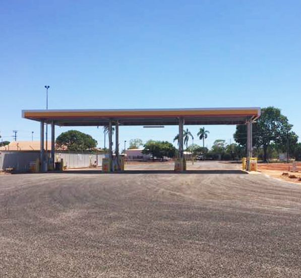 Australian Shell Steel Structure Gas Station Canopy