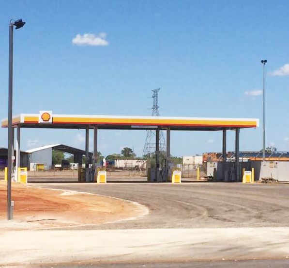 Australian Shell Steel Structure Gas Station Canopy