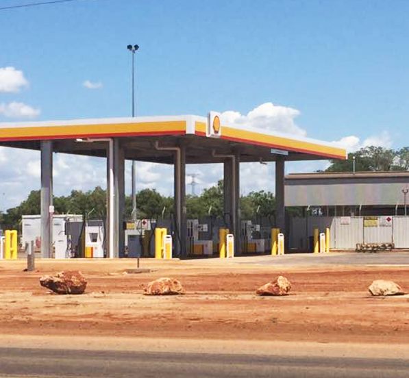 Australian Shell Steel Structure Gas Station Canopy