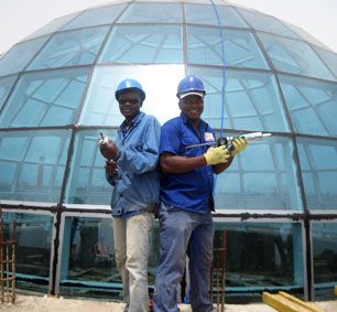 The Steel Structure Glass Dome Roof of Togo's Presidential Palace