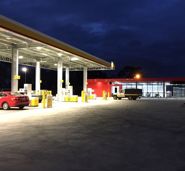Light Steel Structure Canopy Gas Fuel Station in Australia