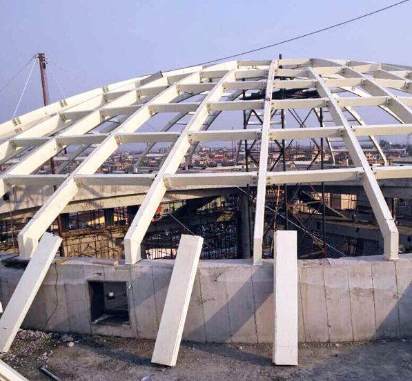 Nigeria Prefab Steel Structure Modern Church Glass Dome Roof
