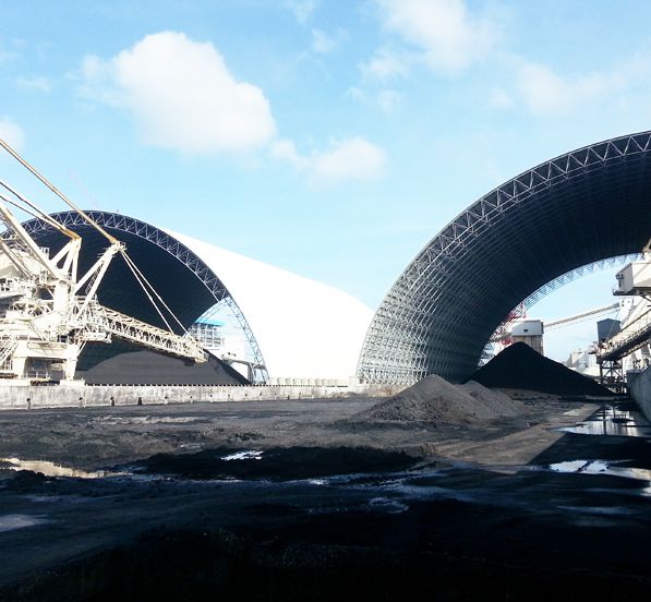 PHILIPPINE Power Plant Coal Storage Shed Large Span Space Frame Project