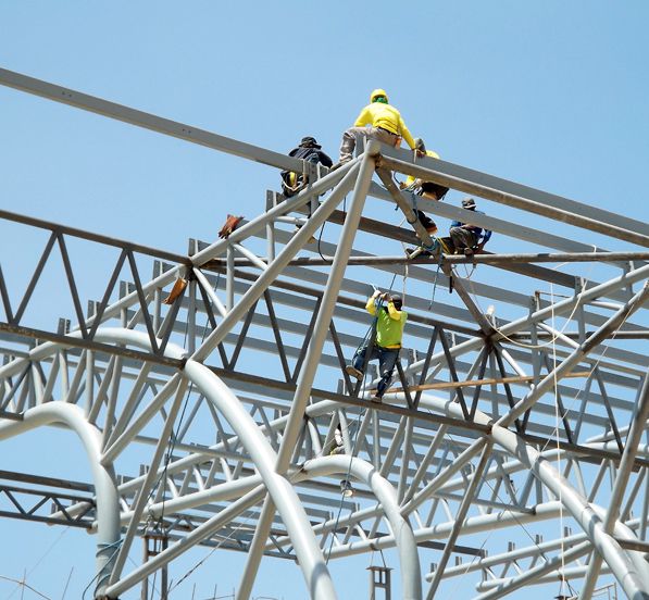 Philippine Oval Steel Truss Stadium Bleachers Canopy