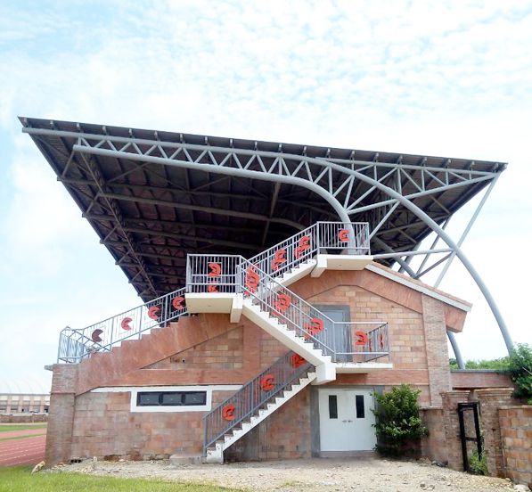 Philippine Oval Steel Truss Stadium Bleachers Canopy