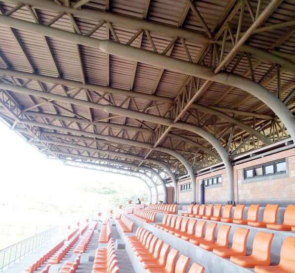 Philippine Oval Steel Truss Stadium Bleachers Canopy