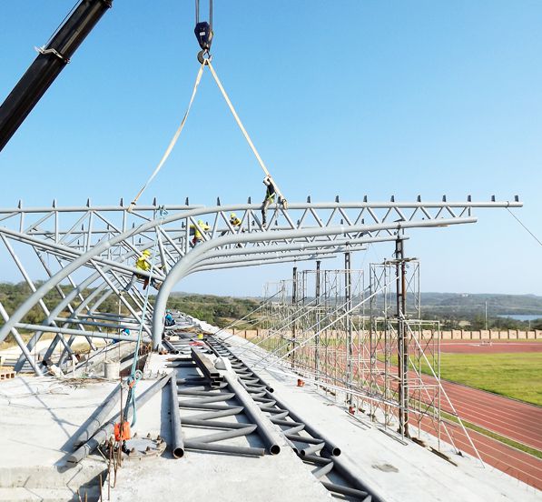 Philippine Oval Steel Truss Stadium Bleachers Canopy