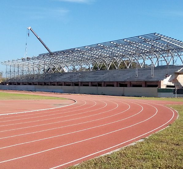 Philippine Oval Steel Truss Stadium Bleachers Canopy