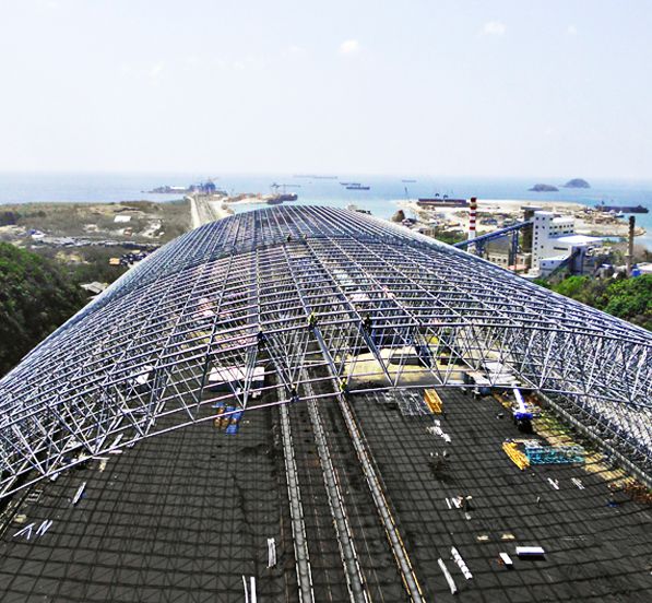 Philippines Semirara Large Span Roof Structure Space Frame Coal Shed