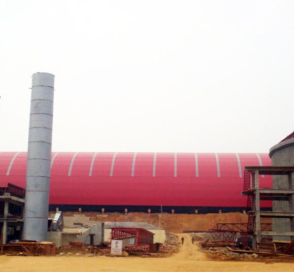 Prefabricated Light Steel Space Frame Structure Cement Plant Storage Shed