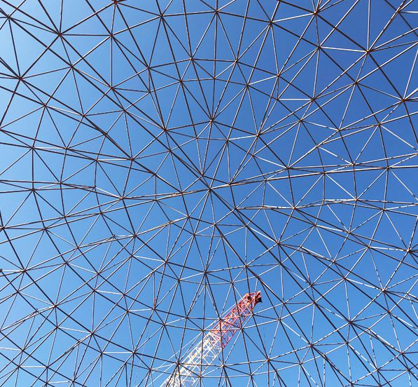 TKIS-Burkina Faso Space Frame Barrel Clinker Storage Shed &Dome Additive Storage Shed