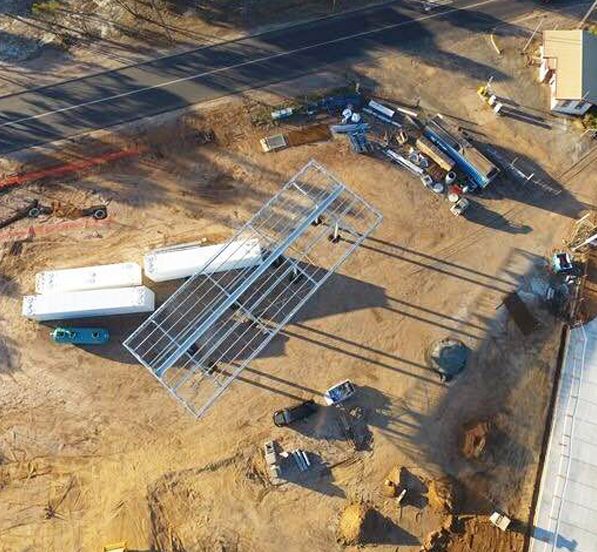 Light Steel Structure Canopy Gas Fuel Station in Australia