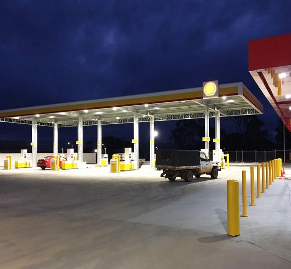 Light Steel Structure Canopy Gas Fuel Station in Australia