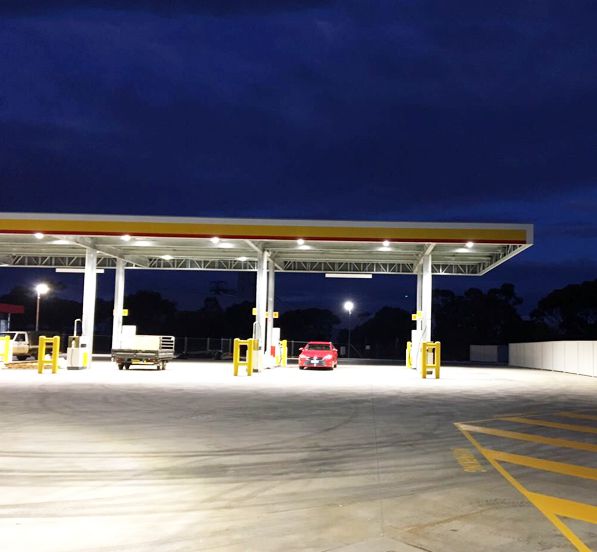 Light Steel Structure Canopy Gas Fuel Station in Australia