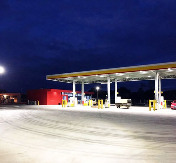 Light Steel Structure Canopy Gas Fuel Station in Australia