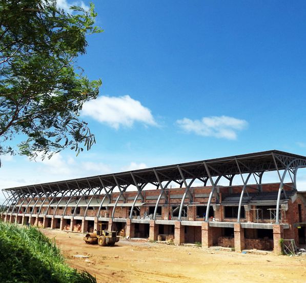 Philippine Oval Steel Truss Stadium Bleachers Canopy